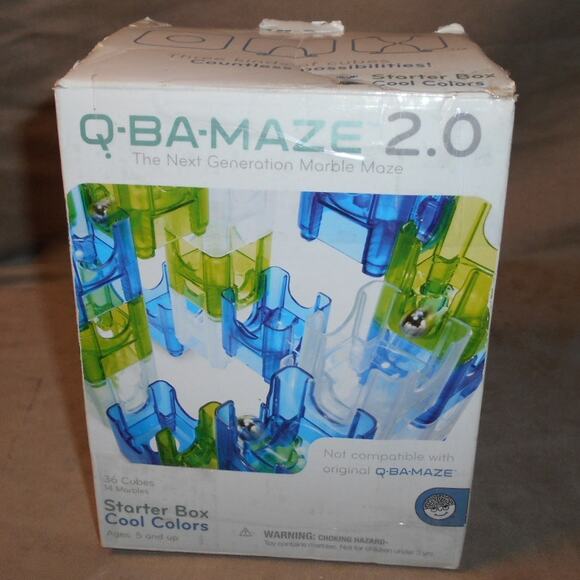 2011 Q-BA-Maze 2.0 Starter Box Cool Colors (Green/Blue) Mindware READ - Picture 6 of 10